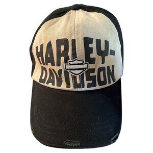 Harley-Davidson Men’s Adjustable Cap – Black & Tan Logo Hat